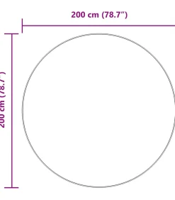 Discount Hoogpolig vloerkleed NAVARRA 200x200 cm polyester zilvergrijs Tapijten