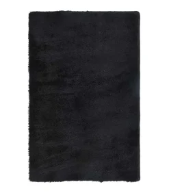 Online Hoogpolig vloerkleed NAVARRA 130x200 cm polyester zwart Tapijten