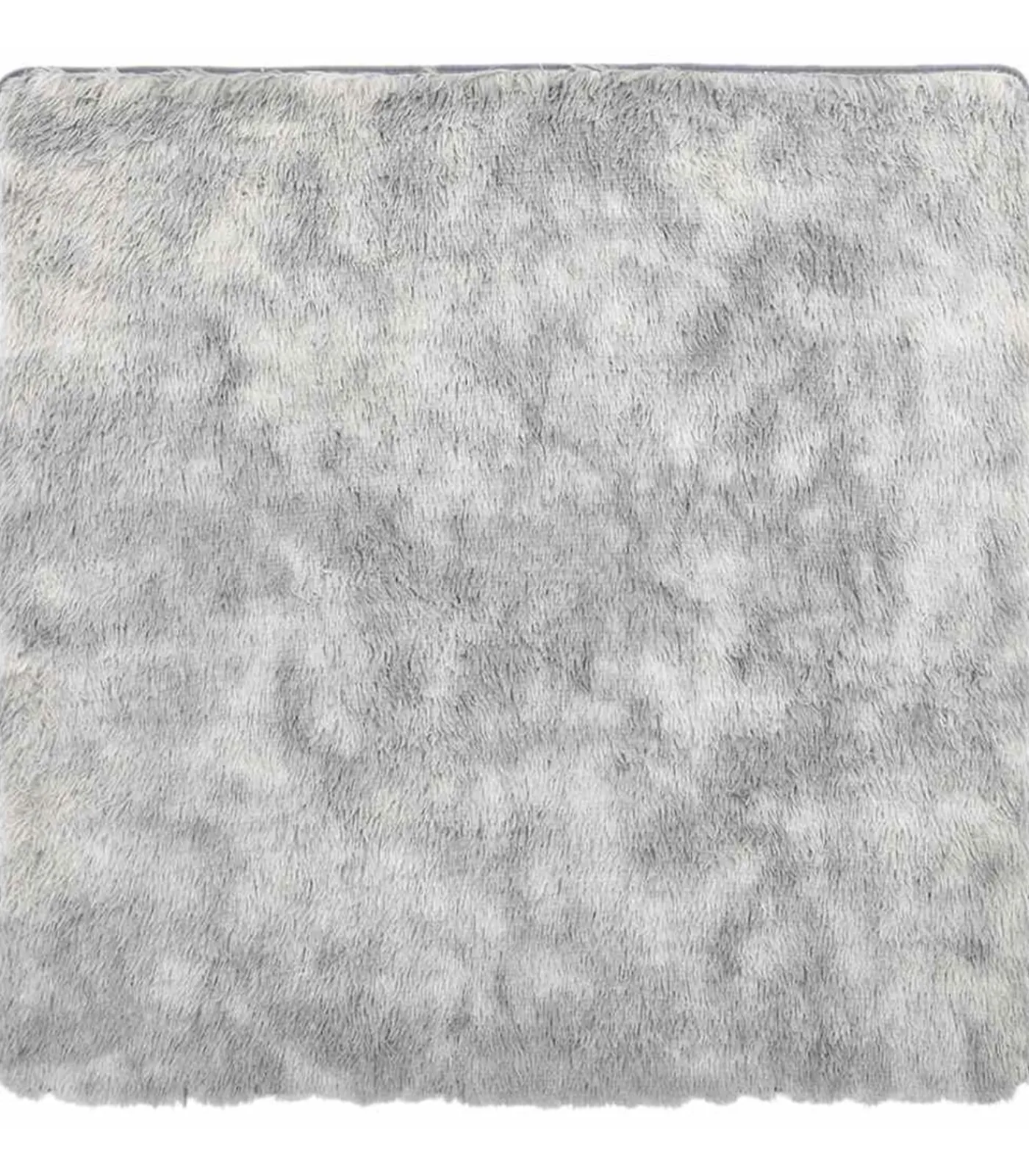 Outlet Hoogpolig vloerkleed NAVARRA 200x200 cm polyester zilvergrijs Tapijten