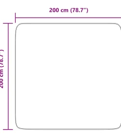 Online Hoogpolig vloerkleed NAVARRA 200x200 cm polyester crèmekleurig Tapijten