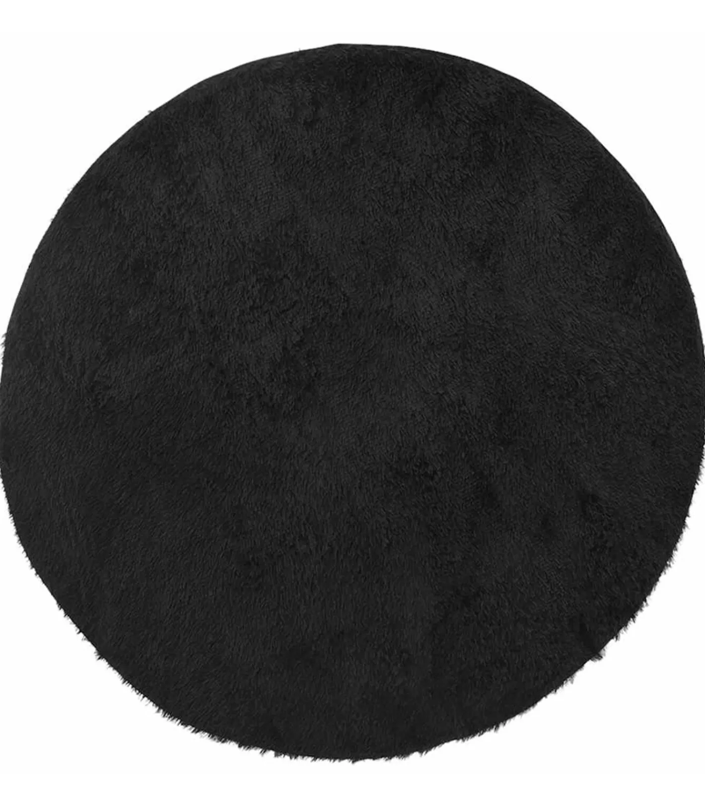 Hoogpolig vloerkleed NAVARRA 100x100 cm polyester zwart Tapijten