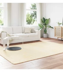 Online Hoogpolig vloerkleed NAVARRA 200x290 cm polyester crèmekleurig Tapijten