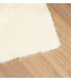 Online Hoogpolig vloerkleed NAVARRA 200x290 cm polyester crèmekleurig Tapijten