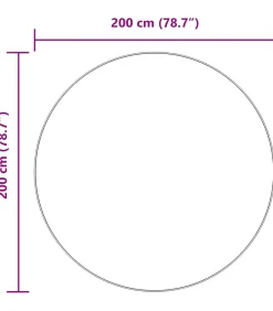 Discount Hoogpolig vloerkleed NAVARRA 200x200 cm polyester stoffig roze Tapijten