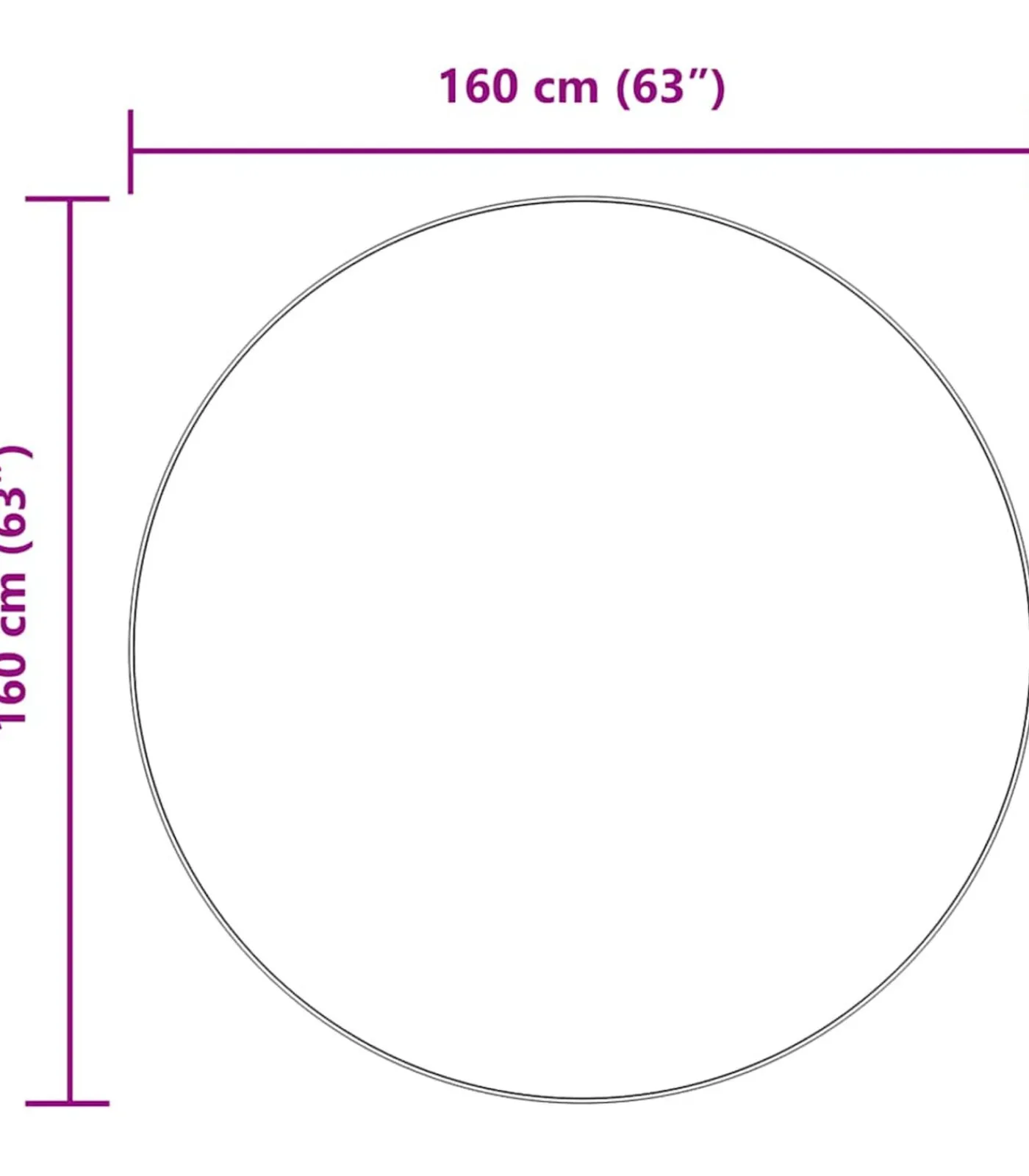 Sale Hoogpolig vloerkleed NAVARRA 160x160 cm polyester zwart Tapijten