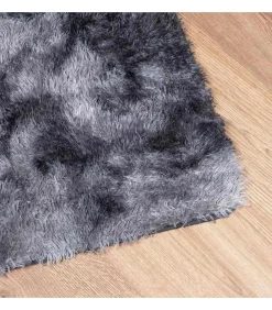 Hot Hoogpolig vloerkleed NAVARRA 120x170 cm polyester donkergrijs Tapijten