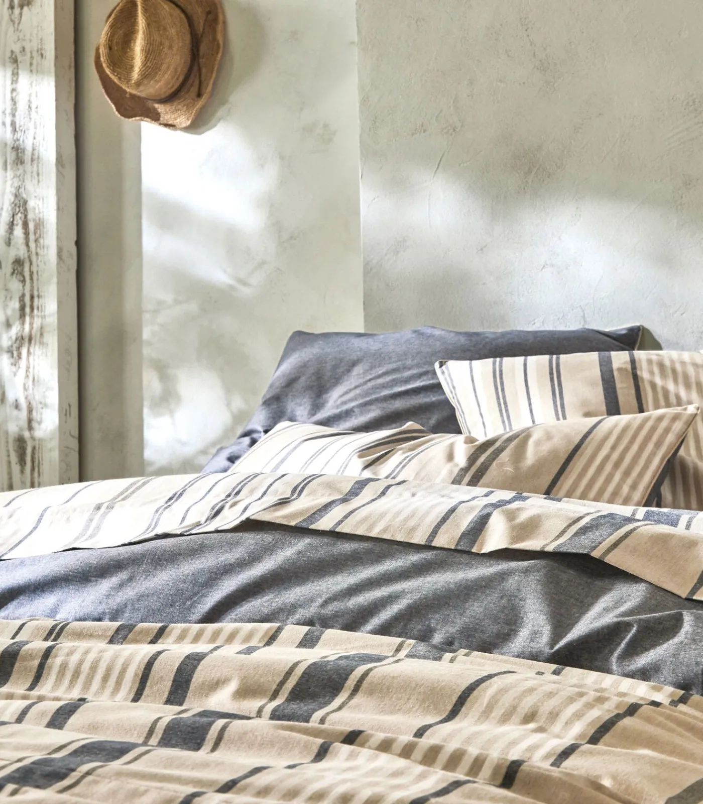 New HORIZON Indigo - Laken Gerecycled draad Lakens