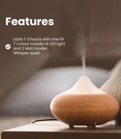 Outlet Houten Aromadiffuser Transparante Bovenkant [USB] Kaarsen & Kaarshouders