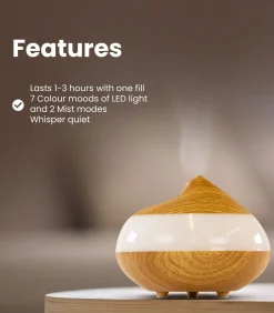 Sale Houten Aromadiffuser Transparant Paneel [USB] Kaarsen & Kaarshouders