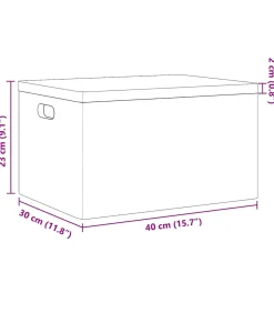 Clearance Houten kist met deksel&handvatten 40x30x23cm massief grenenhout Organiseren