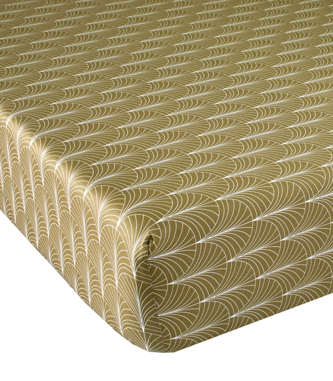 Sale IMPERIAL Olive - Hoeslaken Satijn katoen Hoeslakens