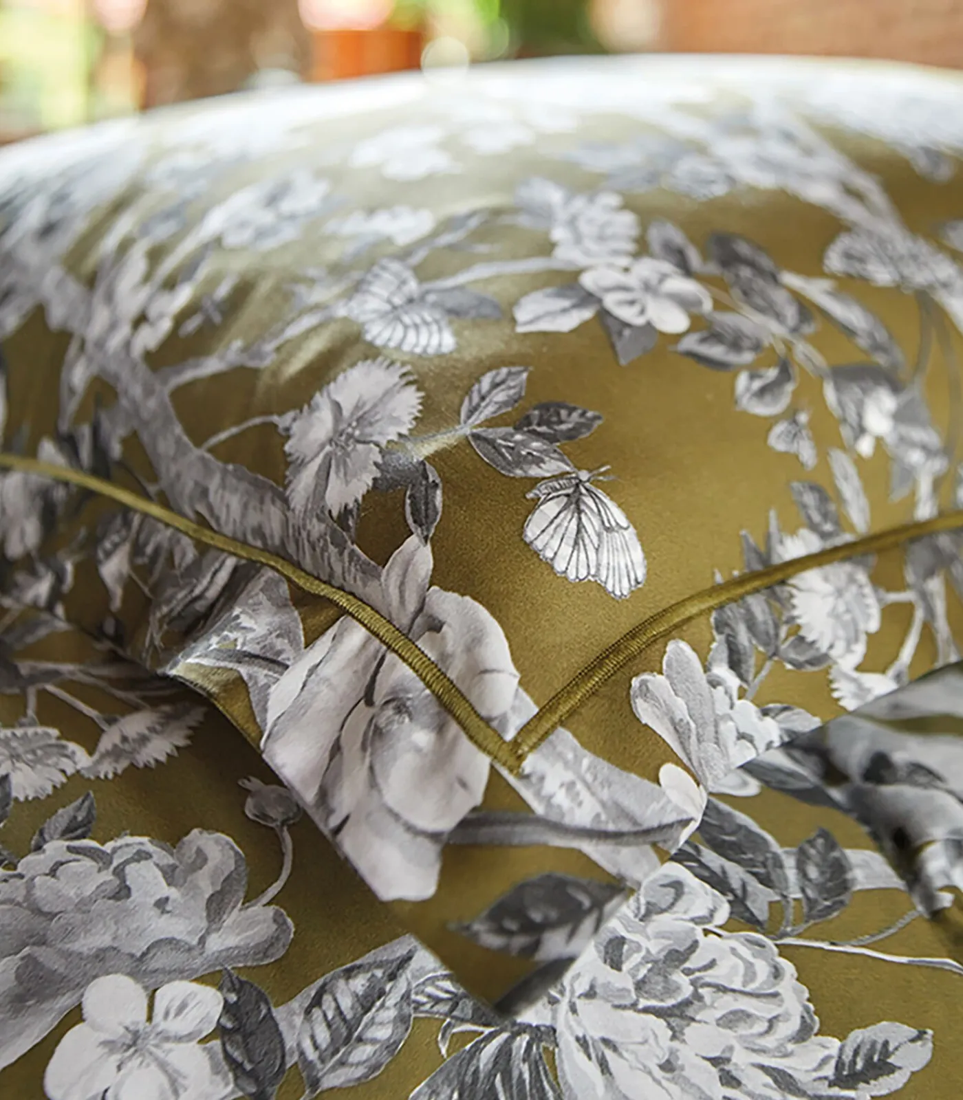 Clearance IMPERIAL Olive - Kussensloop Satijn katoen Kussenslopen