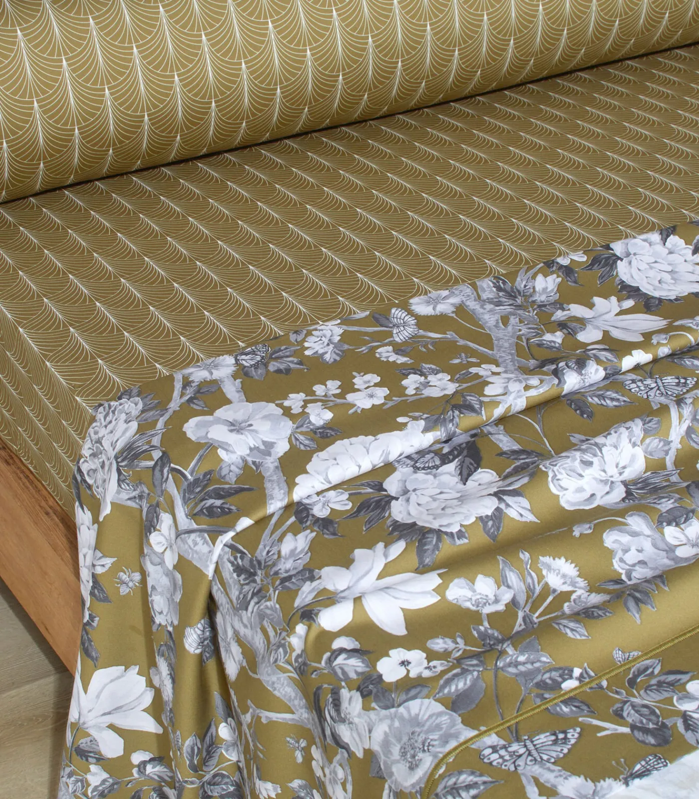 Discount IMPERIAL Olive - Laken Satijn katoen Lakens