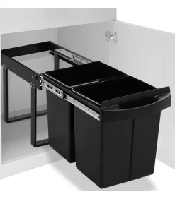 Outlet Inbouwprullenbak uittrekbaar soft-close 48 L Manden En Bakken
