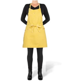 Online Indigo jeans - Barbecue- of keukenschort - 5 zakken - Geel Keuken- & Tafellinnen