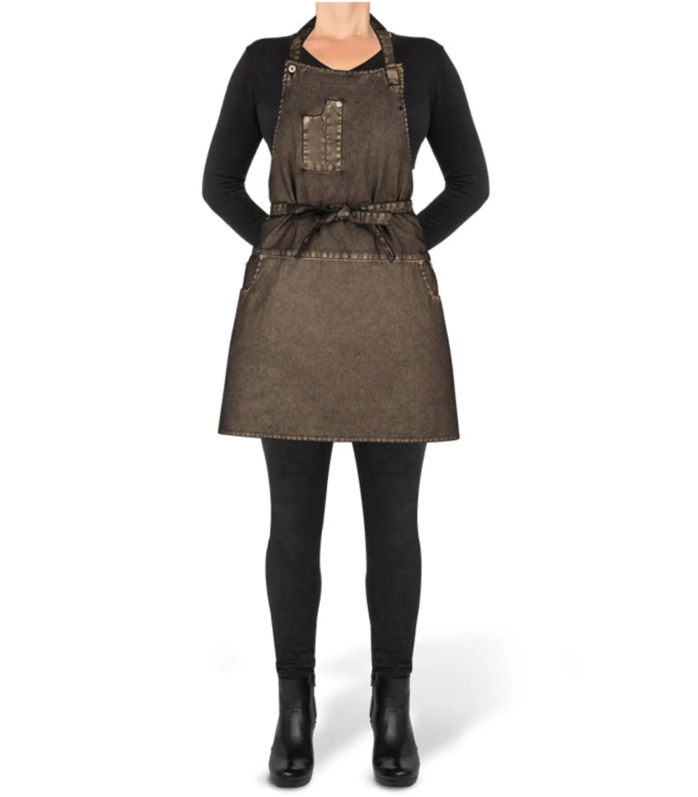 Discount Indigo jeans BBQ of keukenschort 5 zakken Keuken- & Tafellinnen