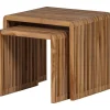 Outlet Jasmijn Bijzettafels - Recycled Teak - Naturel - Set van 2 Tafels