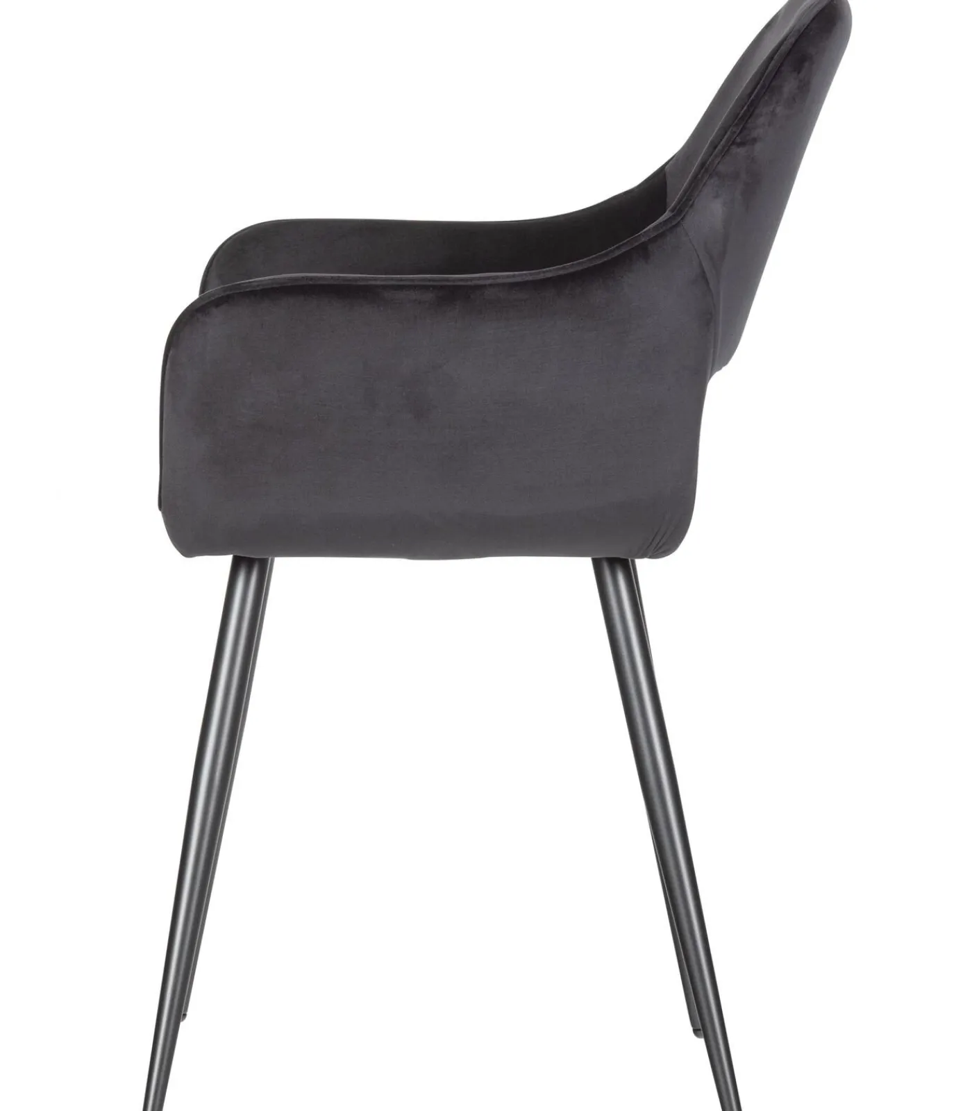 Discount Jelle Eetkamerstoelen - Velvet - Zwart - Set van 6 Stoelen