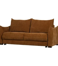 Hot Jonne 3-Zits Slaapbank - Chennile - Bruin - 92x233x105 Zetels