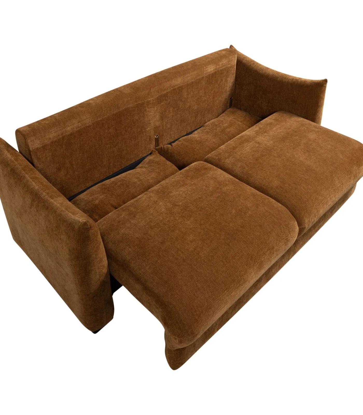 Hot Jonne 3-Zits Slaapbank - Chennile - Bruin - 92x233x105 Zetels