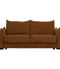 Hot Jonne 3-Zits Slaapbank - Chennile - Bruin - 92x233x105 Zetels