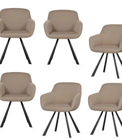 Online Juno Eetkamerstoelen - Mesh - Naturel - Set van 6 Stoelen