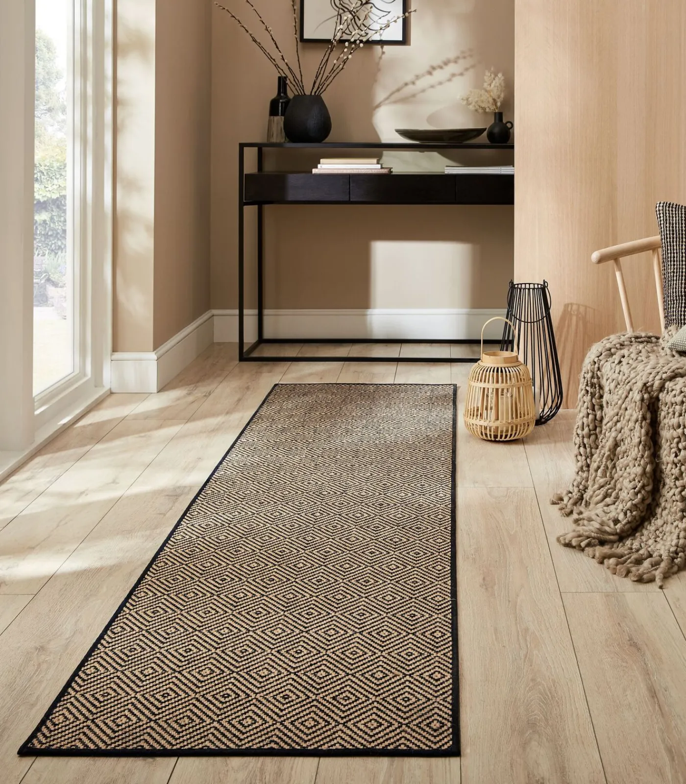 Outlet Jute vloerkleed GEMMA voor gang Tapijten