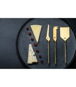 New Kaasmes en Botermes Goud - 6 stuks Bestek