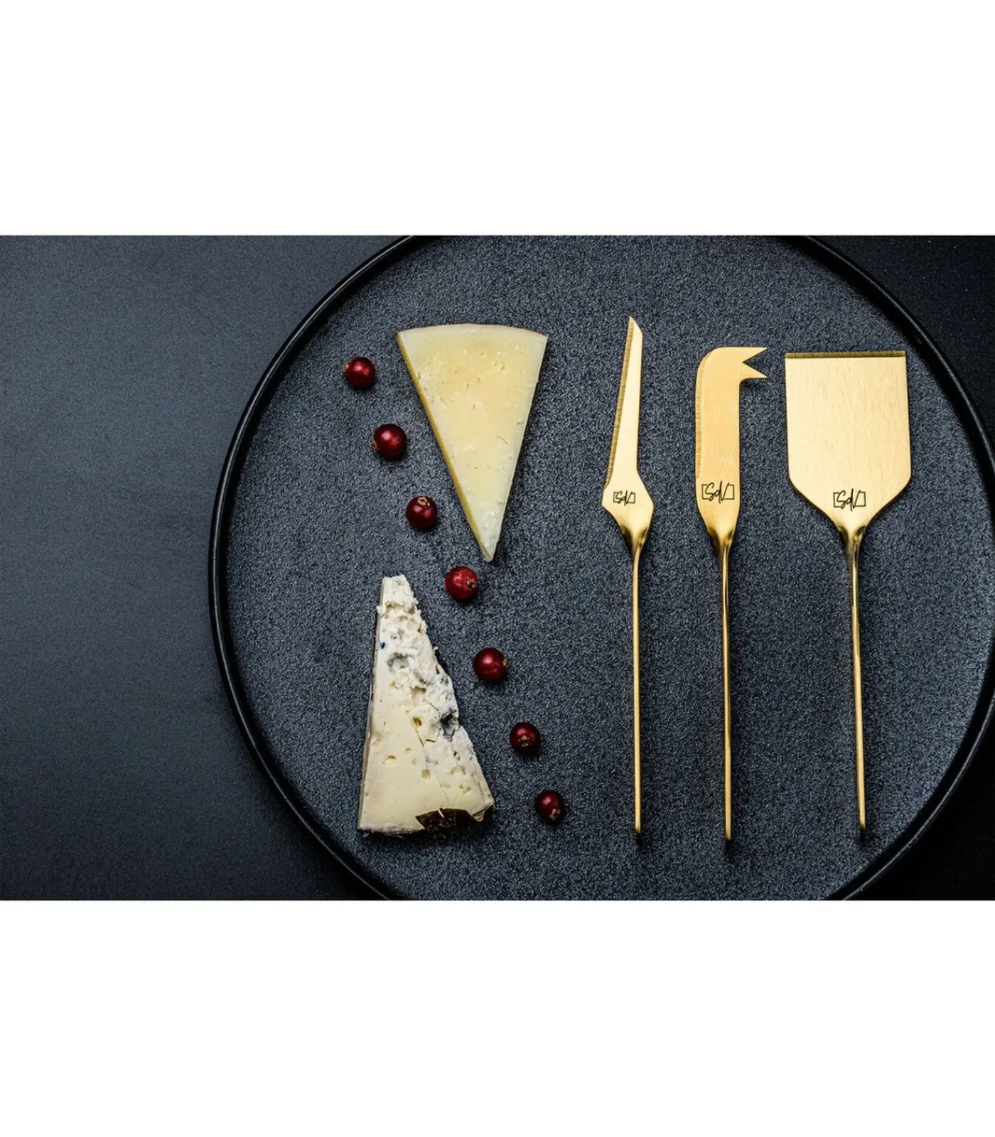 New Kaasmes en Botermes Goud - 6 stuks Bestek