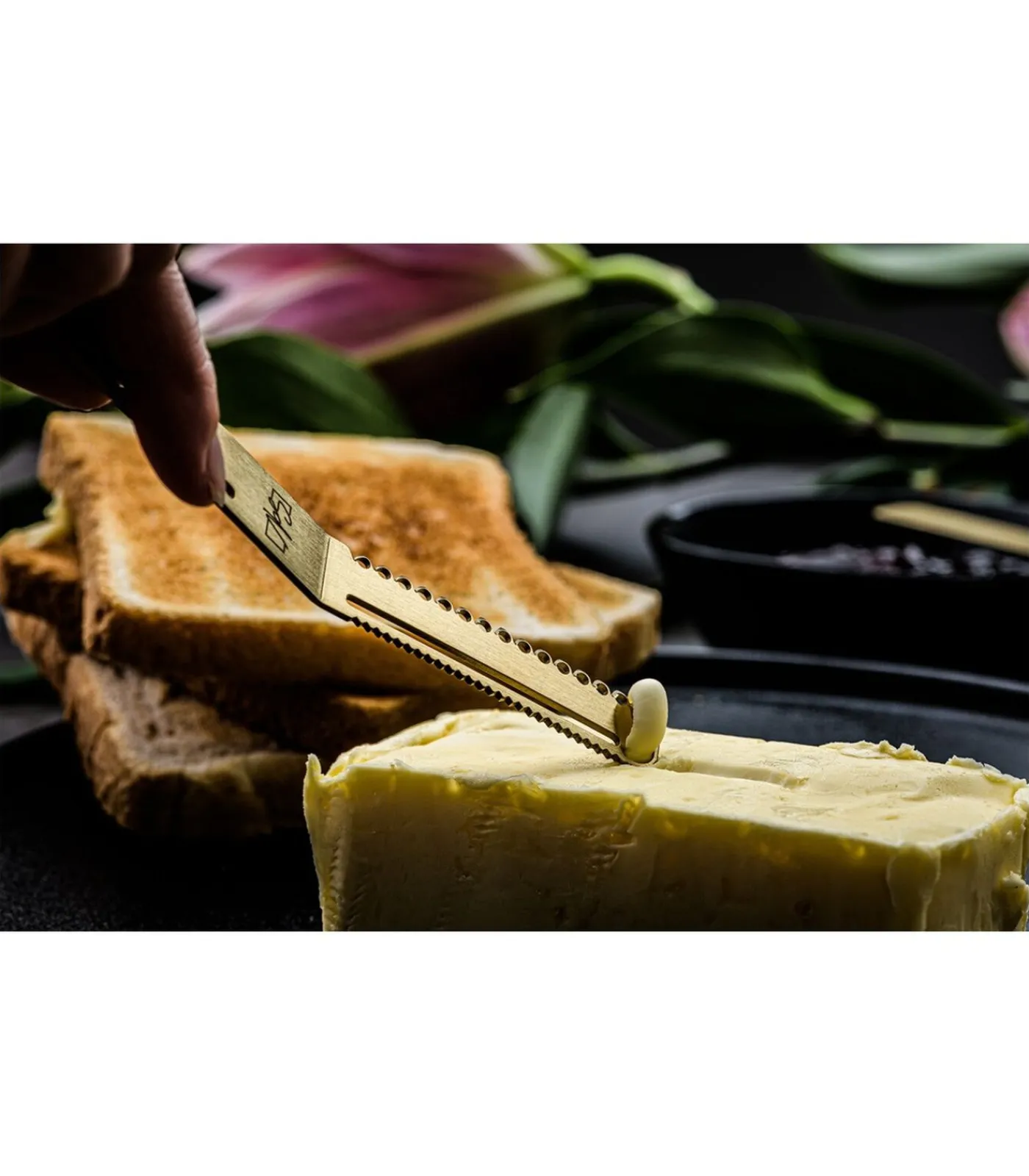 New Kaasmes en Botermes Goud - 6 stuks Bestek