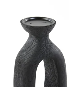 Clearance Kandelaar Django - Zwart - 14x12x45cm Kaarsen & Kaarshouders