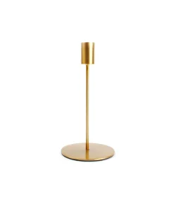 Discount Kandelaar 10xH20cm metaal goud Pillar Kaarsen & Kaarshouders