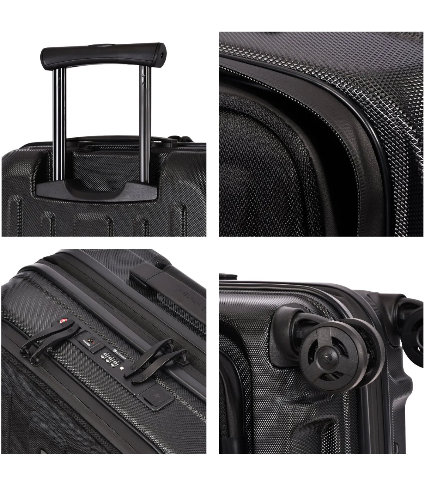 Hot Kapstadt Premium Edition Handbagage Koffer 4 Wielen Zwart Trolleys