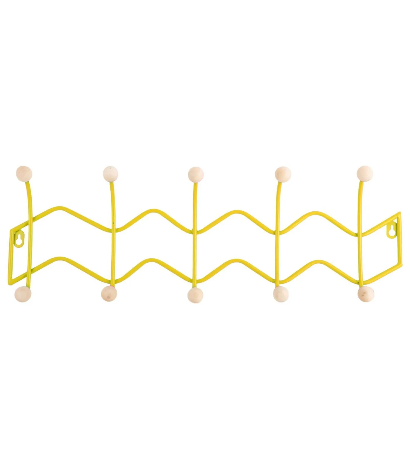 Hot Kapstok Double Zig Zag - Heldergeel - 61x6.5x20cm Organiseren