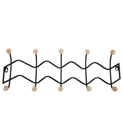 Clearance Kapstok Double Zig Zag - Zwart - 61x6.5x20cm Organiseren