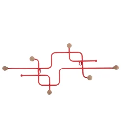Discount Kapstok Metro - Scarlet Rood - 60.5x4x26.5cm Organiseren