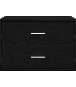 New Kast met 2 lades 60x31x40 cm bewerkt hout zwart eikenkleurig Meubels