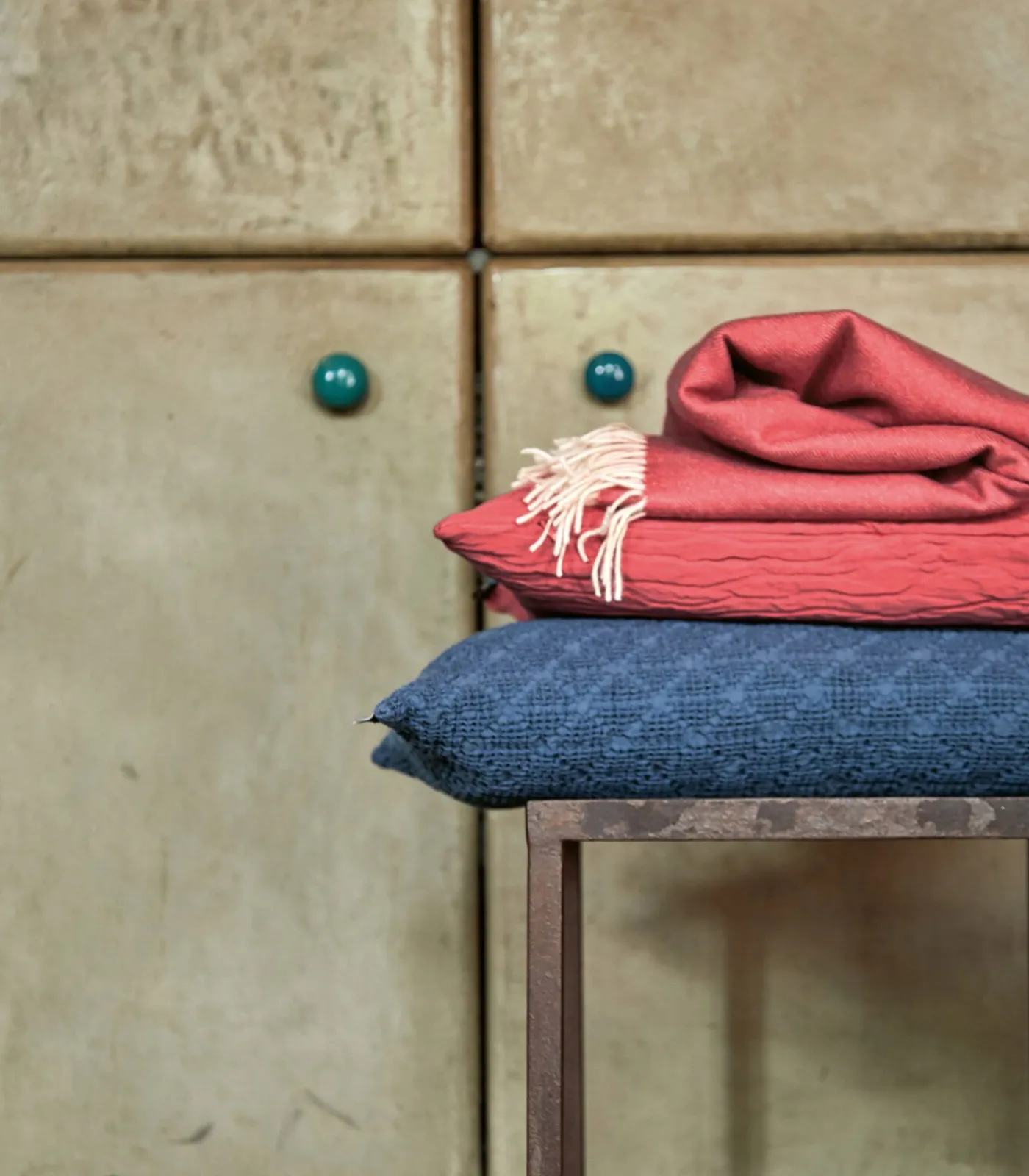 Best KATMANDOU bois de rose - Plaid Merino Bedspreien