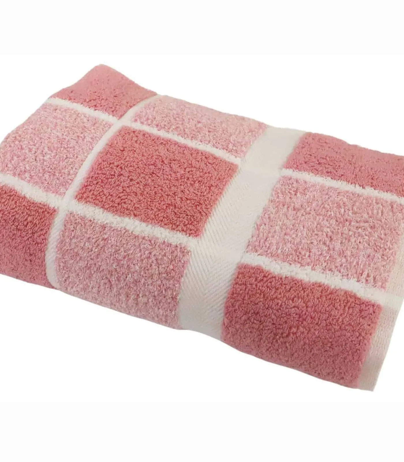 Best Katoenen geruit badstof douchelaken 70x140 cm Handdoeken