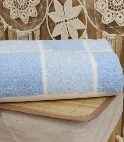 Best Katoenen geruit badstof douchelaken 70x140 cm Handdoeken