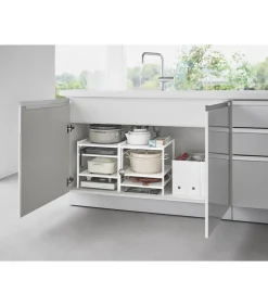 Discount Keukenkast Organizer - 3 niveaus - Tower - Wit Organiseren