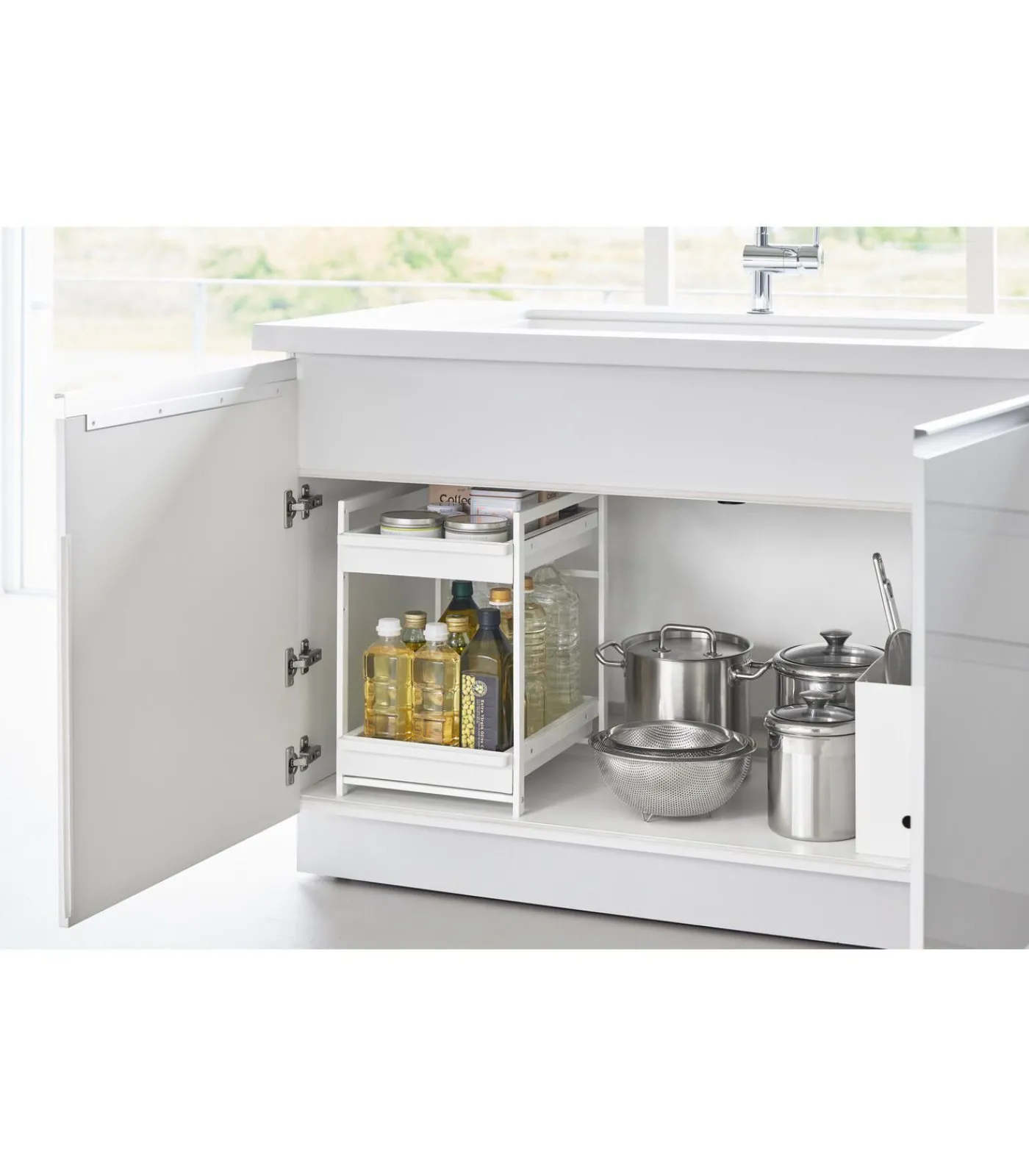 Best Keukenkast Organizer - 2 niveaus - Tower - Wit Organiseren