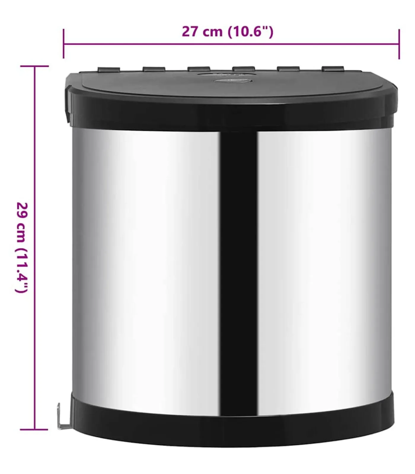 Online Keukenvuilnisbak inbouw 8 L roestvrij staal Manden En Bakken