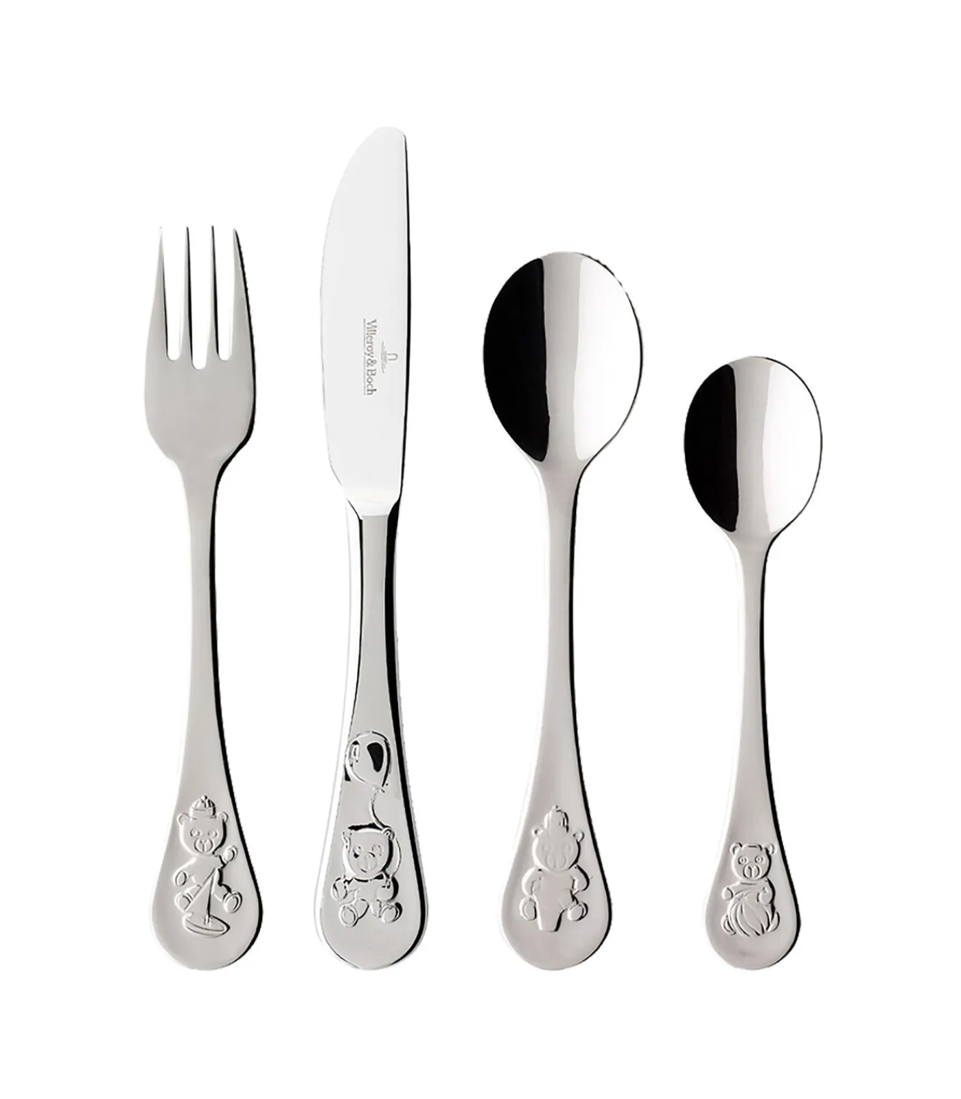 Discount Kinderbestek 4-dlg Teddy Bestek