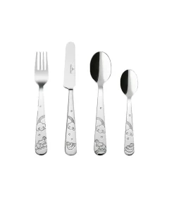 Clearance Kinderbestek 4-dlg Walk like an Elephant Bestek