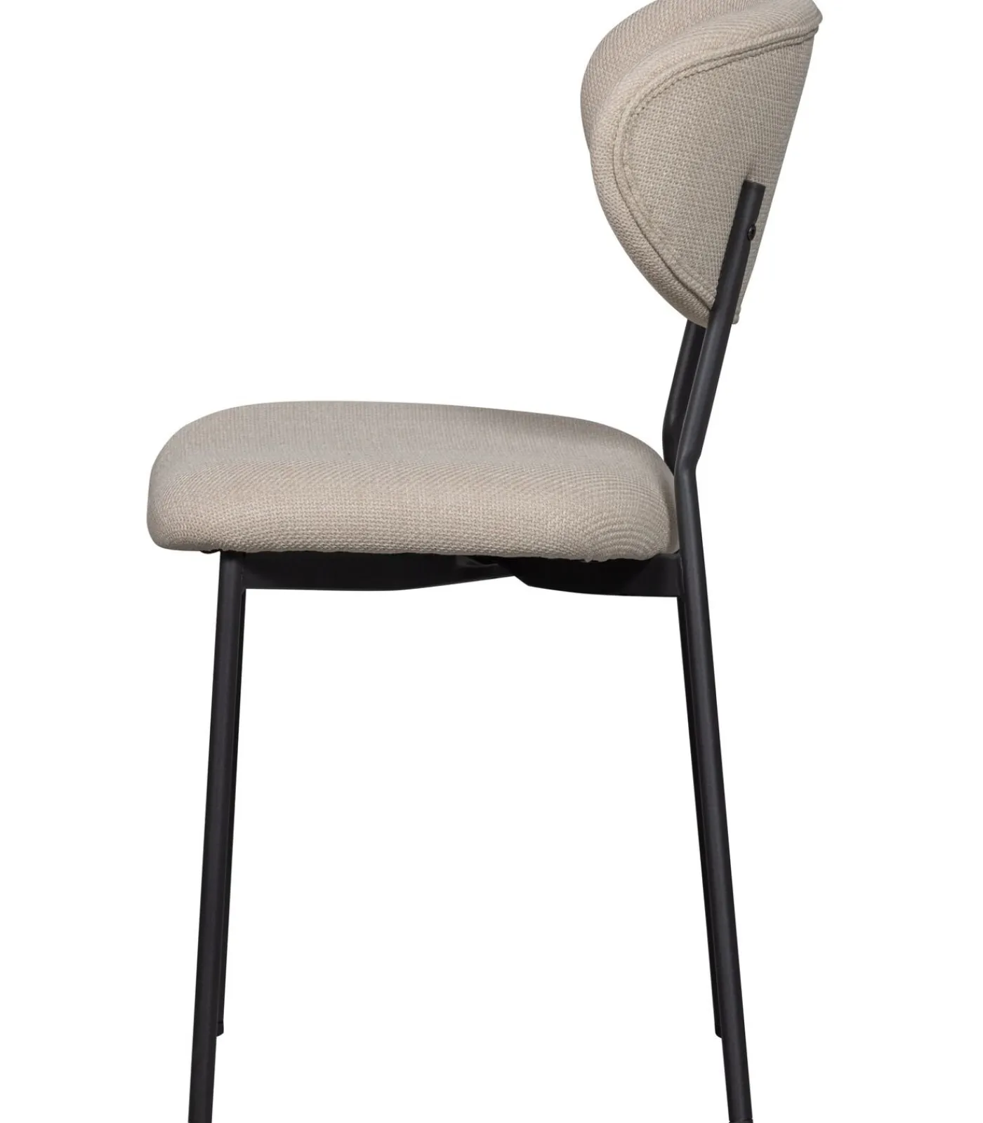 Outlet Kjeld Eetkamerstoelen - Polyester - Naturel - Set van 6 Stoelen