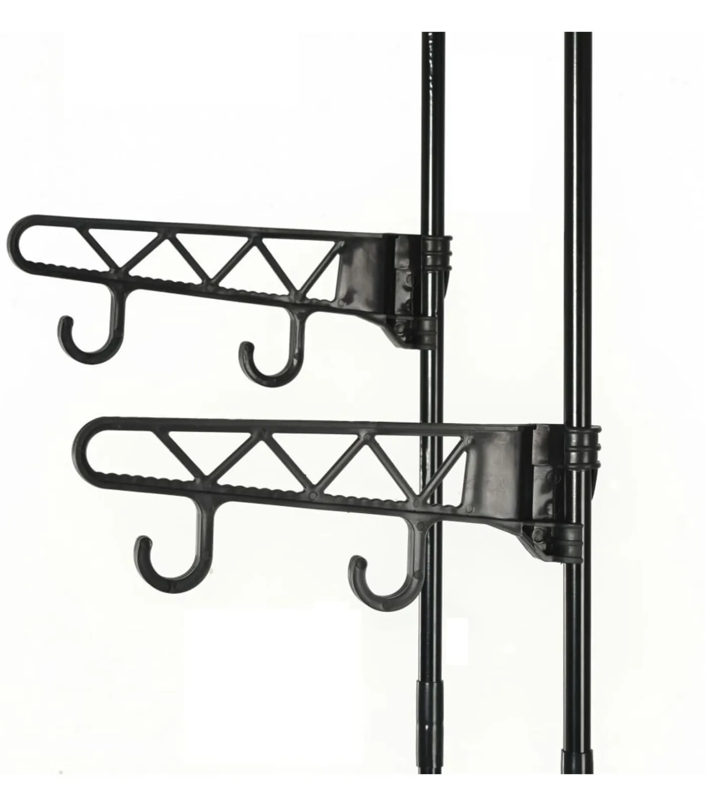 Kledingrek 55x28,5x175 cm staal en ongeweven stof zwart Organiseren