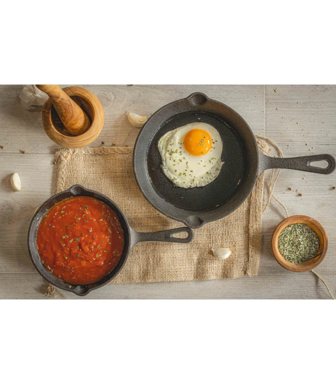 Outlet Koekenpan Gietijzer - ø 16 cm - Zonder anti-aanbaklaag Potten & Pannen