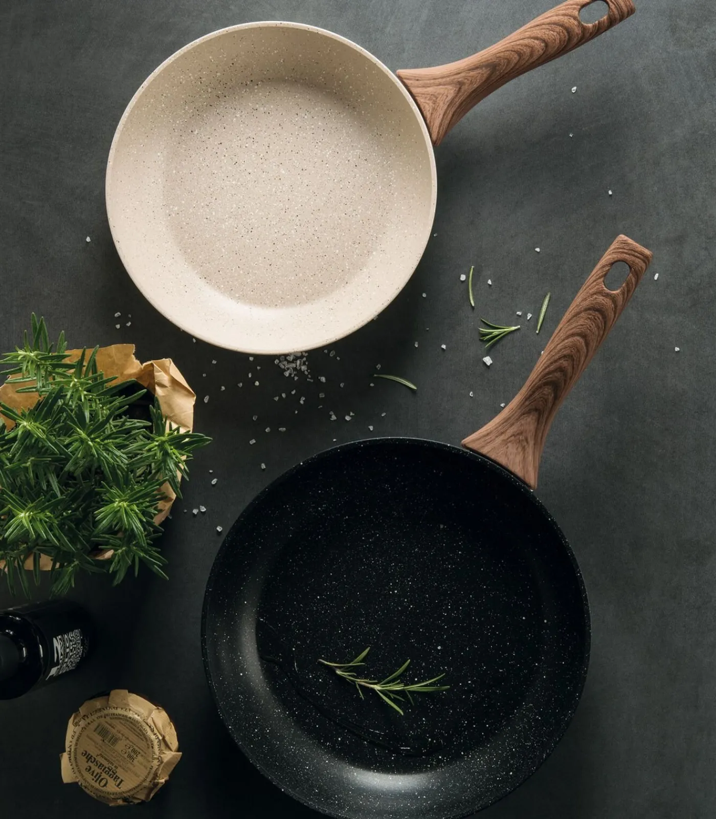 New Koekenpan Rock 'n' Rose - Creme - ø 28 cm - standaard anti-aanbaklaag Potten & Pannen