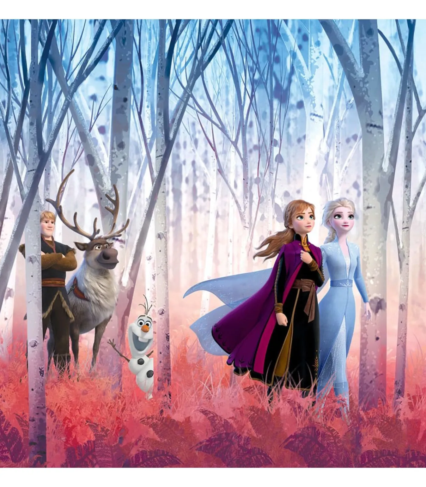 Best Fotobehang Frozen Friends Forever 368x254 cm blauw Decoratie